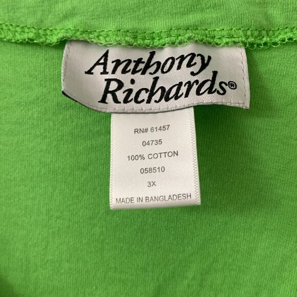 Anthony Richards Size 3X pocketed top.  Generously sized see photos - Picture 4 of 8